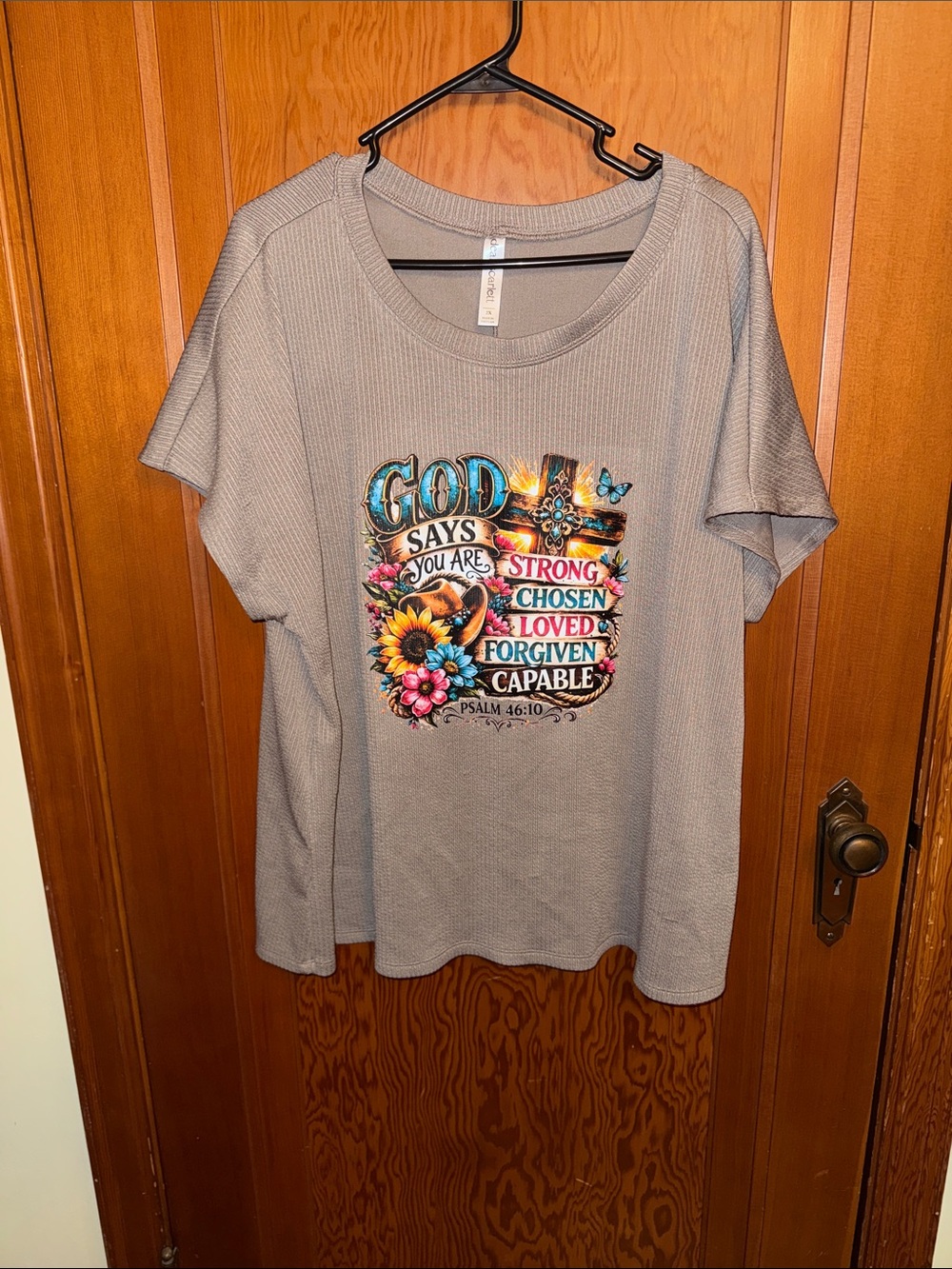 Faith Graphic Short Sleeve Tee - Gray